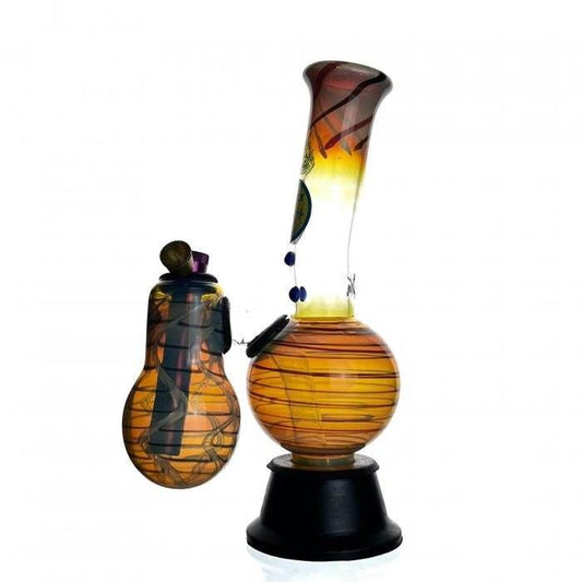 Agung Launcher Double Chamber Glass Bong 25cm