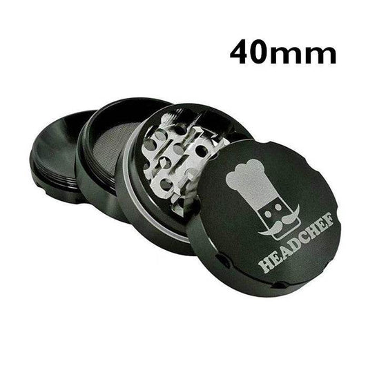 Headchef Black Aluminium 4 Layers Grinder 40mm