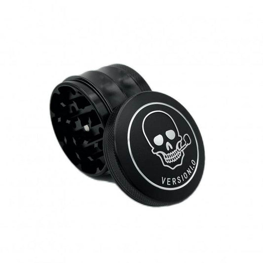 VERSIONI.O Black Aluminium Alloy Skull 4 Layers Grinder 63mm